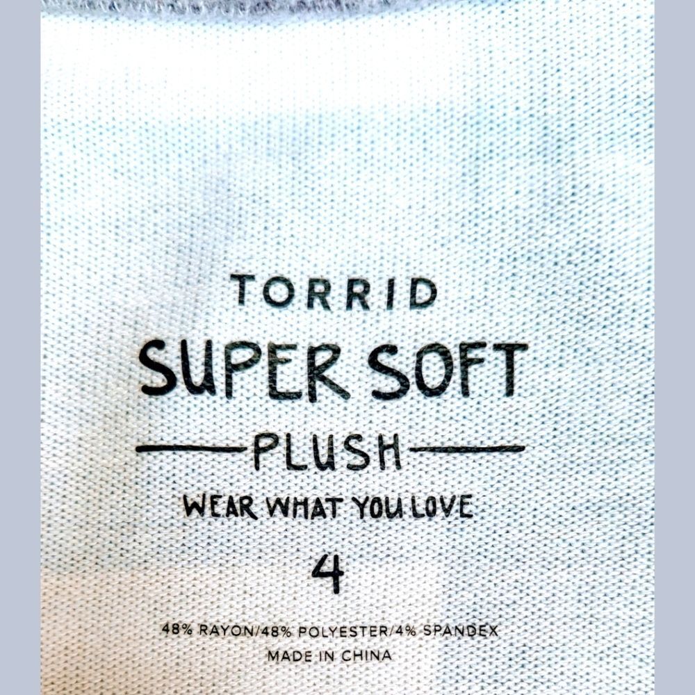 TORRID New Plus Size Super Soft Plush Raglan Plaid Sweatshirt 4X - Picture 9 of 16